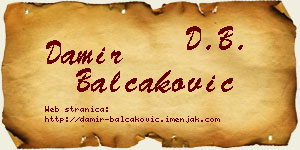 Damir Balčaković vizit kartica